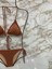 Kadın Likralı Yandan Boyundan Bağlamalı Şık Ipli Üçgen Bikini Takım 2