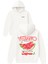 Verano Watermelon Tasarım Baskılı Oversize Beyaz Kapüşonlu Sweatshirt 1