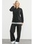Tam Fermuarlı Tunik Eşofman Takım - Siyah 4