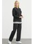 Tam Fermuarlı Tunik Eşofman Takım - Siyah 5