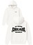 West Tangerang Chıcago Tasarım Baskılı Oversize Beyaz Kapüşonlu Sweatshirt 1