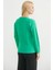 Metal Düğmeli Oversize Triko Hırka - Yeşil 5