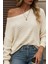 Mdb Kadın Uzun Kollu Tek Omuzu Açık Triko Bluz 2