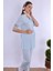 Mavi Hamile Lohusa Pijama Takımı 4