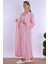 Pembe Sabahlıklı Hamile Lohusa Gecelik Takım 4