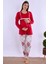 Vişne %100 Pamuk Hamile Lohusa Pijama Takımı 2