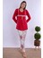 Vişne %100 Pamuk Hamile Lohusa Pijama Takımı 4