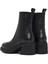 Kadın Siyah Fermuarlı Kalın Topuklu Deri Bot 25WFD230418 7