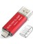 Clamp Type C USB Bellek 128 GB Otg 2'si 1 Arada Bellek Çift Portlu USB 3.0 Flash Sürücü, USB C Bağlantılı, Akıllı Telefon, Tablet ve Bilgisayar Için (Kırmızı) 1
