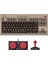 Retro Mekanik Klavye, Bluetooth/2.4g/usb-C Hot Swappable Oyun Klavyesi, 87 Tuşlu, Çift Süper Düğmeli ve Süper Çubuklu, Windows ve Android Için - C64 Edition - Qwerty Ingilizce Klavye 1