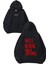 No Risk Tasarım Baskılı Oversize Siyah Kapüşonlu Sweatshirt 1