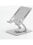 360 Derece Dönebilen Tablet ve Telefon Standı Metal Silver 2