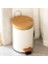 Home Bambu Kapaklı Metal Çöp Kovası – Hidrolik Sistemli Yavaş Kapanma Özellikli, Pedallı, Banyo ve Mutfak Için Şık ve Fonksiyonel Tasarım (Beyaz, 3 Litre) 5