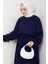Evsan Tunik Etek Oysho Ikili Takım 1650 - Lacivert 4