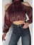Iç Astarlı Omuz Dekolteli Kadın Crop Top Şifon Bluz P-00018952 1