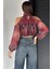 Iç Astarlı Omuz Dekolteli Kadın Crop Top Şifon Bluz P-00018952 5