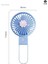 Taşınabilir Mini USB Fan LED Işıklı Masa Üstü 3 Kademeli Dahili Işık Şarj Edilebilir Mini Soğutucu Cep Boyu 11CM Mini Fan YS2269 - Mavi (YS2269 - Mavi) 3