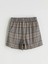 Lcw Kids Yeşil Beli Lastikli Ekose Kız Çocuk Şort Etek 3