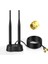 Wifi Anten 2.4ghz/5ghz/5.8ghz Wlan Sinyal Güçlendirici Anenne Dual Band Magnetic Base ile Rp-Sma Uzatma Kablosu Wi-Fi Yönlendirici Pcı Pcı-E Kart Pc Anakart Bluetooth Için 1