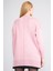Çetinkaya Miya Mira Modest 8626 Kadın Dik Yaka Akrilik Yırtmaçlı Triko Kazak Pudra 6