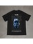 Blue Tasarım Baskılı Siyah Oversize T-Shirt 1