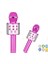 Usba+Tf Sd Kart+3.5mm Aux Girişli Bluetooth Karaoke Mikrofonu Pembe WNE0069 2