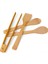 Bambu Servis ve Spatula Seti 4'lü Set, 4 Adet Bambu Servis Seti - Rustik Şıklıkla Sofranızı Tamamlayın! Ahşap Servis ve Spatula Seti 4'lü Set 1