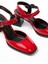 İNF-40450 Kırmızı Rugan Günlük Arkası Açık Topuklu Bayan Ayakkabı 3