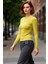 Kadın Uzun Kollu Asimetrik Detaylı Vücuda Oturan Örme Üst Kaliteli Şık Rahat Modern Zarif Günlük 4
