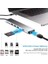 8 In 1 Type C To 2 Port USB 3.0 2 Sd Kart Tf Kart HDMI RJ45 2pd Kablolu Adaptör iphone 15 Serisi Uyumlu Type C Girişli Android Cihazlara Uyumlu ZR38 3