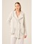Ftz Kadın Saçak Detaylı Hırka Ekru 20781 3