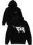 Texas Boğa Tasarım Baskılı Oversize Siyah Kapüşonlu Sweatshirt 1