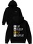 Fly Eat Sleep Tasarım Baskılı Oversize Siyah Kapüşonlu Sweatshirt 1