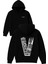 Venice 1 Tasarım Baskılı Oversize Siyah Kapüşonlu Sweatshirt 1