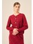 Ftz Kadın Taş Detaylı Ikili Takım Bordo 20752 5
