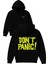 Dont Panıc 1 Tasarım Baskılı Oversize Siyah Kapüşonlu Sweatshirt 1