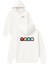 Pucman Tasarım Baskılı Oversize Beyaz Kapüşonlu Sweatshirt 1