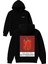 Negroni Çetele Tasarım Baskılı Oversize Siyah Kapüşonlu Sweatshirt 1