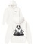 Dj Adam Tasarım Baskılı Oversize Beyaz Kapüşonlu Sweatshirt 1