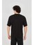 Unisex Jakar Kumaş Rahat Kol T-Shirt - Siyah 3