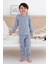 %100 Pamuk Desenli Erkek Çocuk Pijama Takımı 1