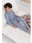 %100 Pamuk Desenli Erkek Çocuk Pijama Takımı 2