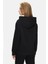 Maıa Siyah Kapüşonlu Baskılı Loose Fit Kadın Sweatshirt 3