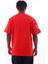 Unisex Oversize Baskılı Bisiklet Yaka T-Shirt - Kırmızı 4