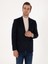 Erkek Lacivert Slim Fit %100 Kaşmir Flanel Ceket 50314254-VR033 3