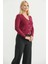 Cep Detaylı Düğmeli Triko Hırka - Bordo 3