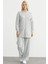 Çıtçıtlı Tunik Boy Eşofman Takım - Gri 1