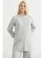 Çıtçıtlı Tunik Boy Eşofman Takım - Gri 2