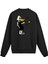 Sırt Baskılı Karikatür Ördek Tasarımlı Sweatshirt 1