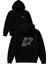 R 1 Tasarım Baskılı Oversize Siyah Kapüşonlu Sweatshirt 1